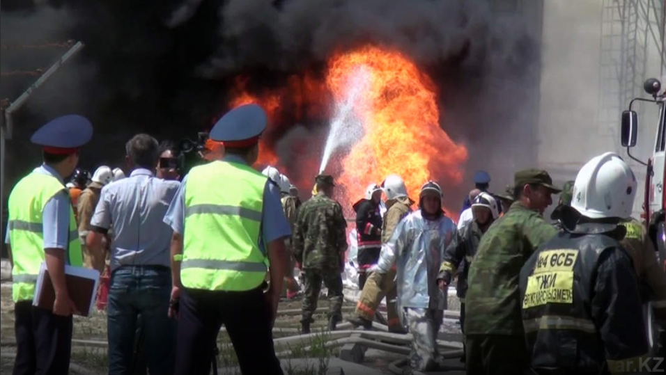 Пожар ликвидирован, причины названы. Пожар на нефтебазе «Мунай БК». Южный Казахстан.