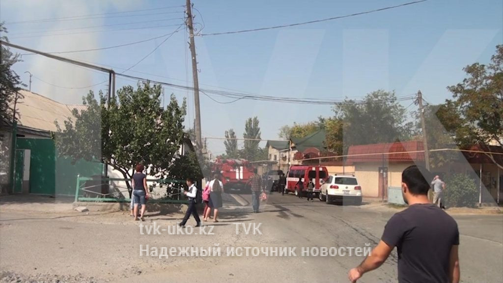 В Шымкенте загорелся частный детский сад (видео)