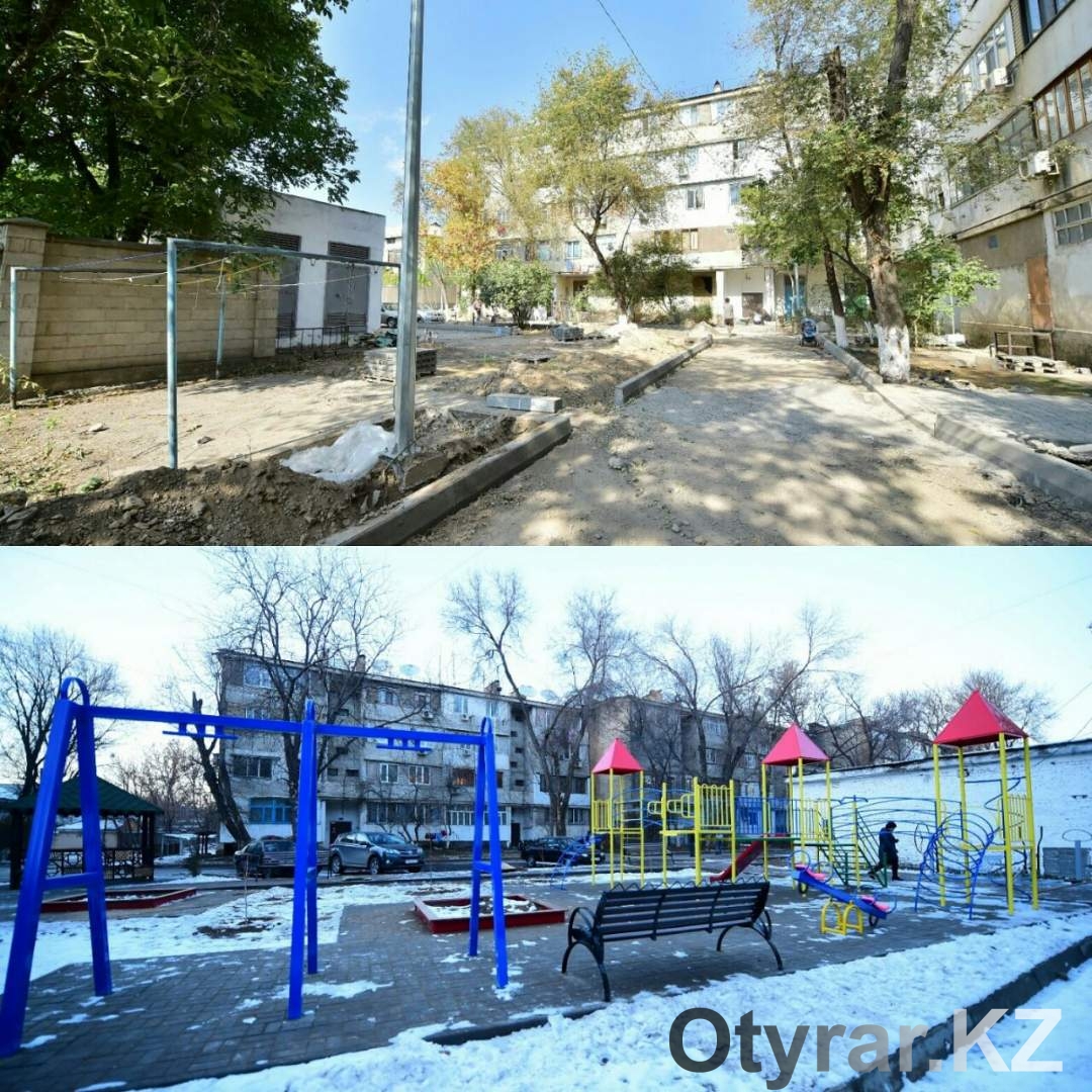 Как стали выглядеть дворы Шымкента, после реконструкции (фоторепортаж)