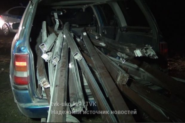 В Шымкенте ворованный алюминий преступники перевозили на такси