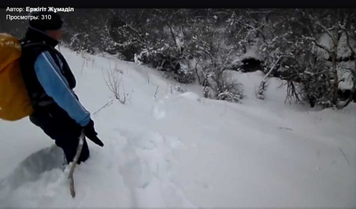Цепочку огромных следов в горах обнаружили горные туристы из ЮКО